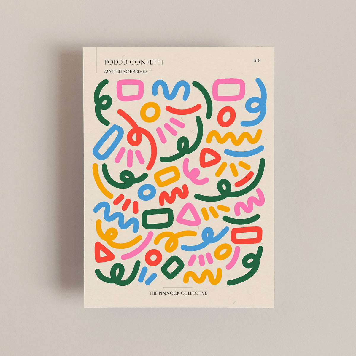 Confetti Polco Sticker Sheet