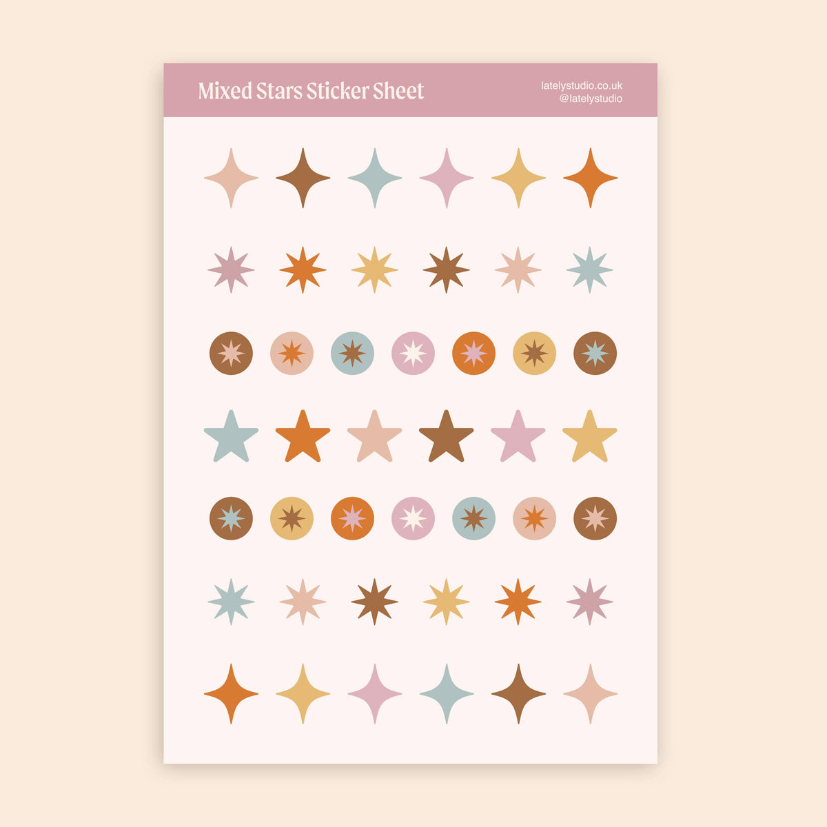 Mixed Stars Sticker Sheet