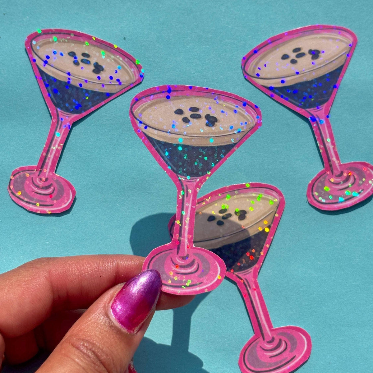 Espresso Martini Holographic Sticker