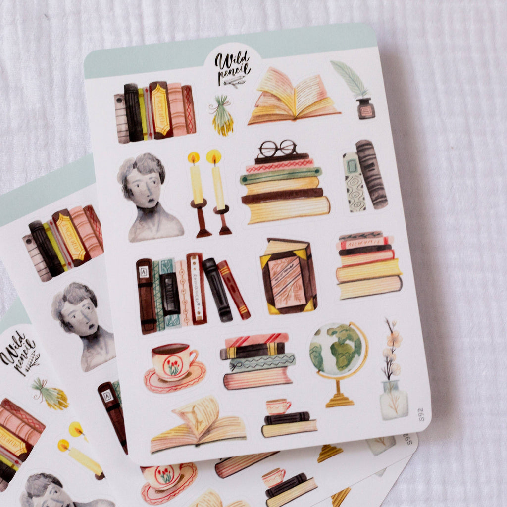 Sticker Sheet - Bookshelf