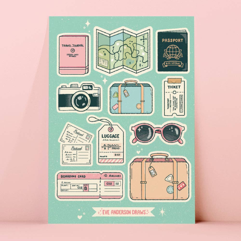Travel Sticker Sheet