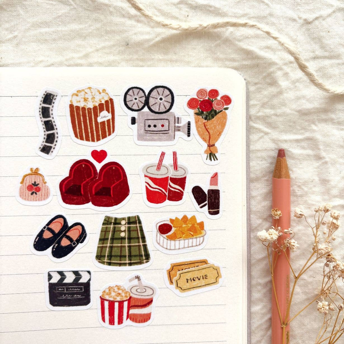 Movie Date - Sticker Sheet