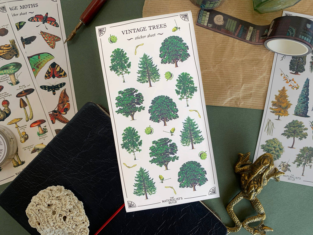 Vintage Trees Sticker Sheet