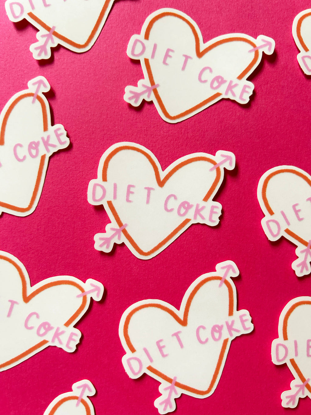 Diet Coke Heart Clear Vinyl Sticker