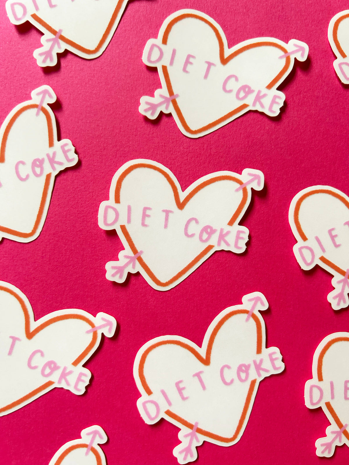 Diet Coke Heart Clear Vinyl Sticker