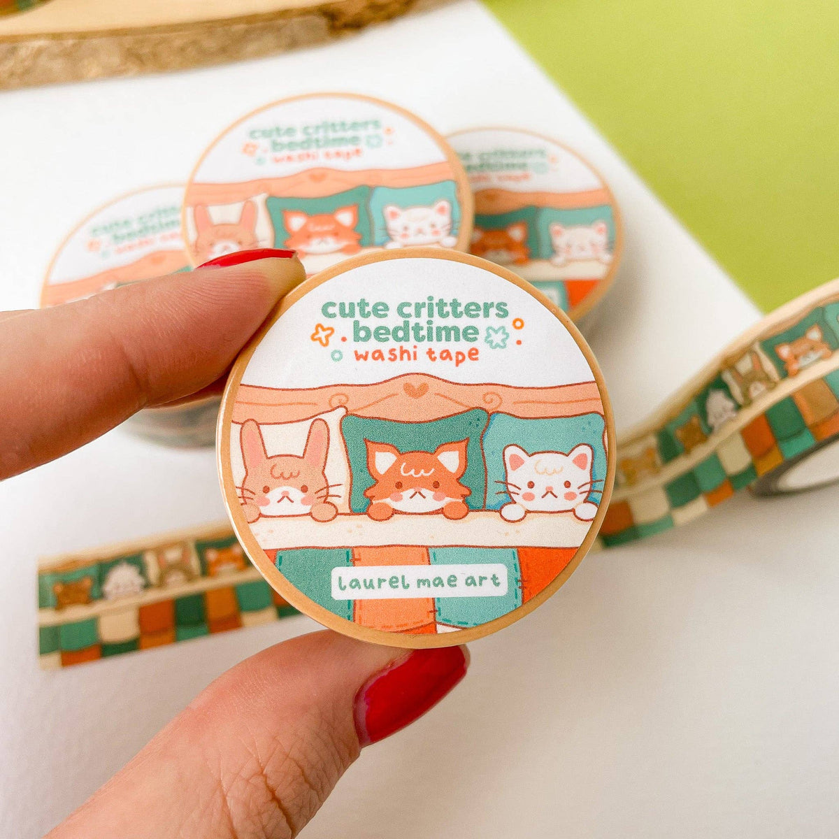 Cute Critters Bedtime Chunky Washi Tape