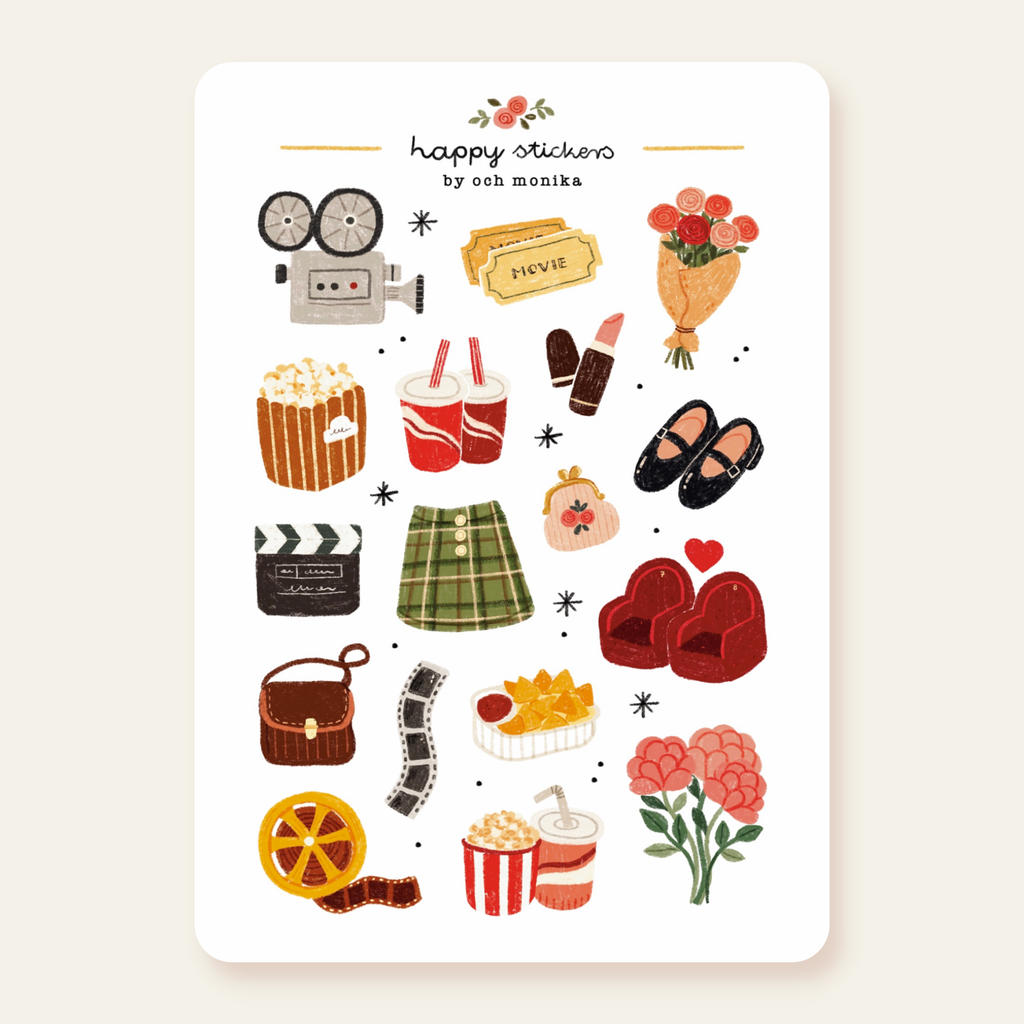 Movie Date - Sticker Sheet