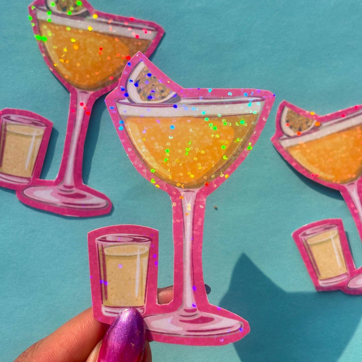 Porn Star Martini Holographic Sticker