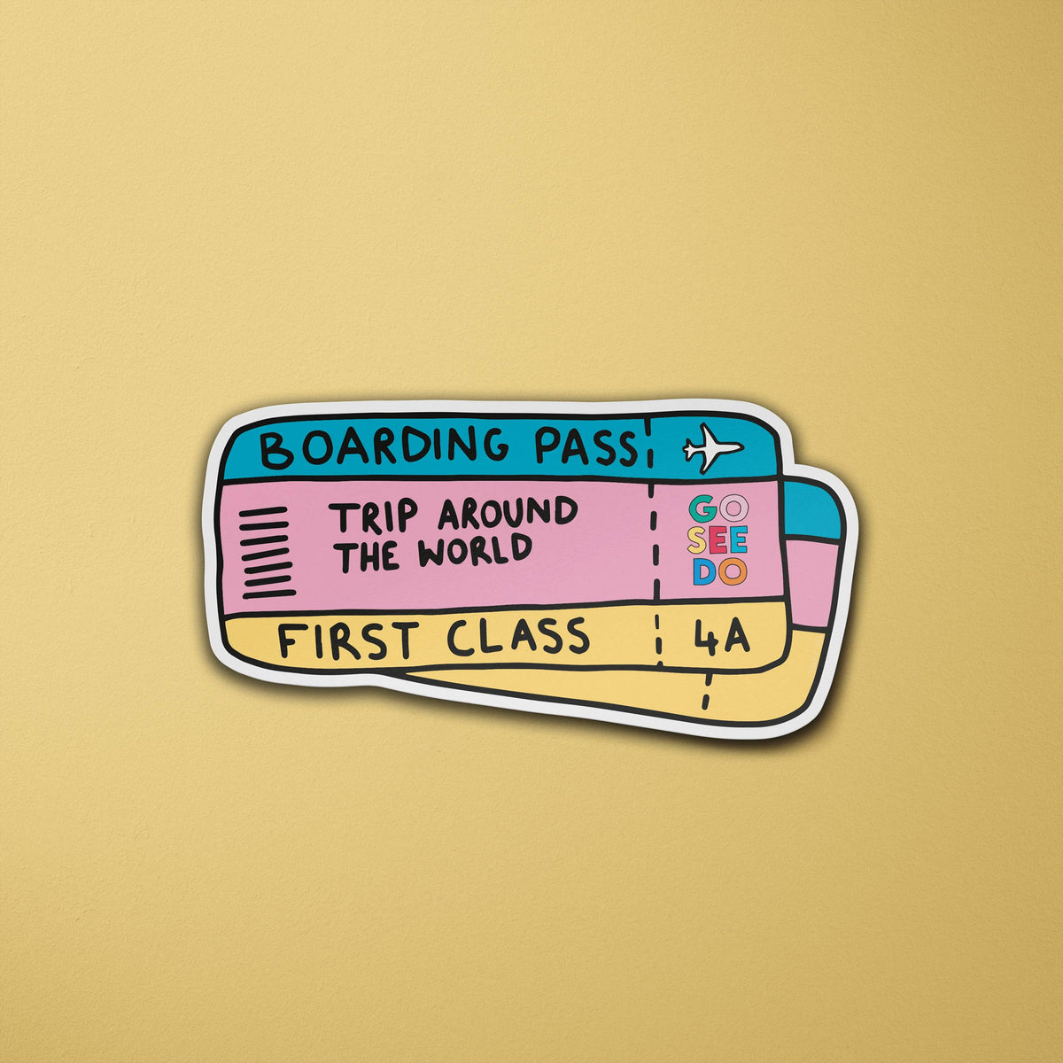 Boarding Pass Vinyl Sticker