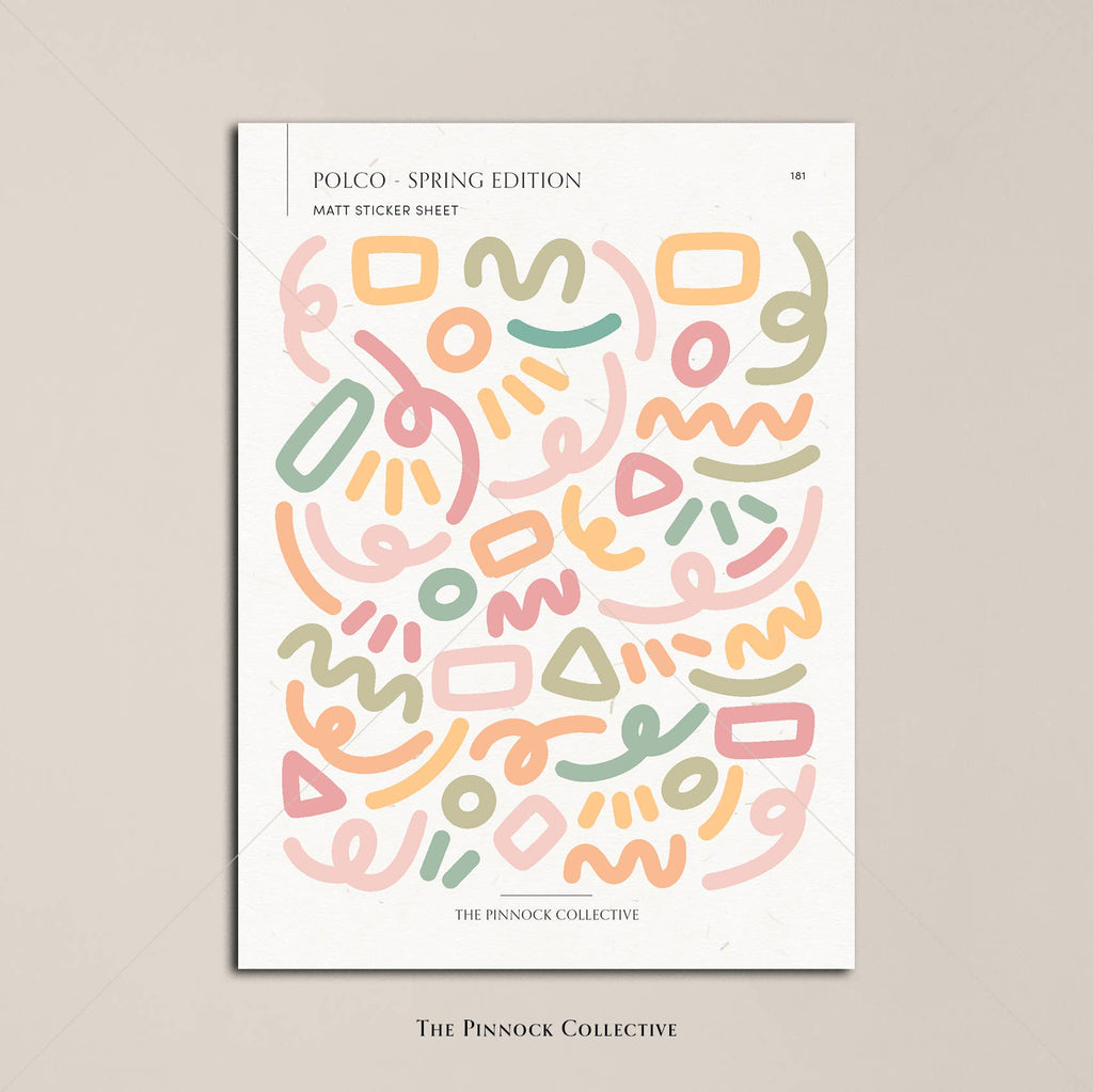 Spring Themed Deco Polco Sticker Sheet