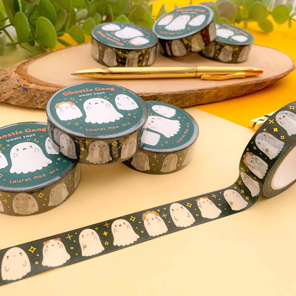 Ghostie Gang Gold Foil Washi Tape