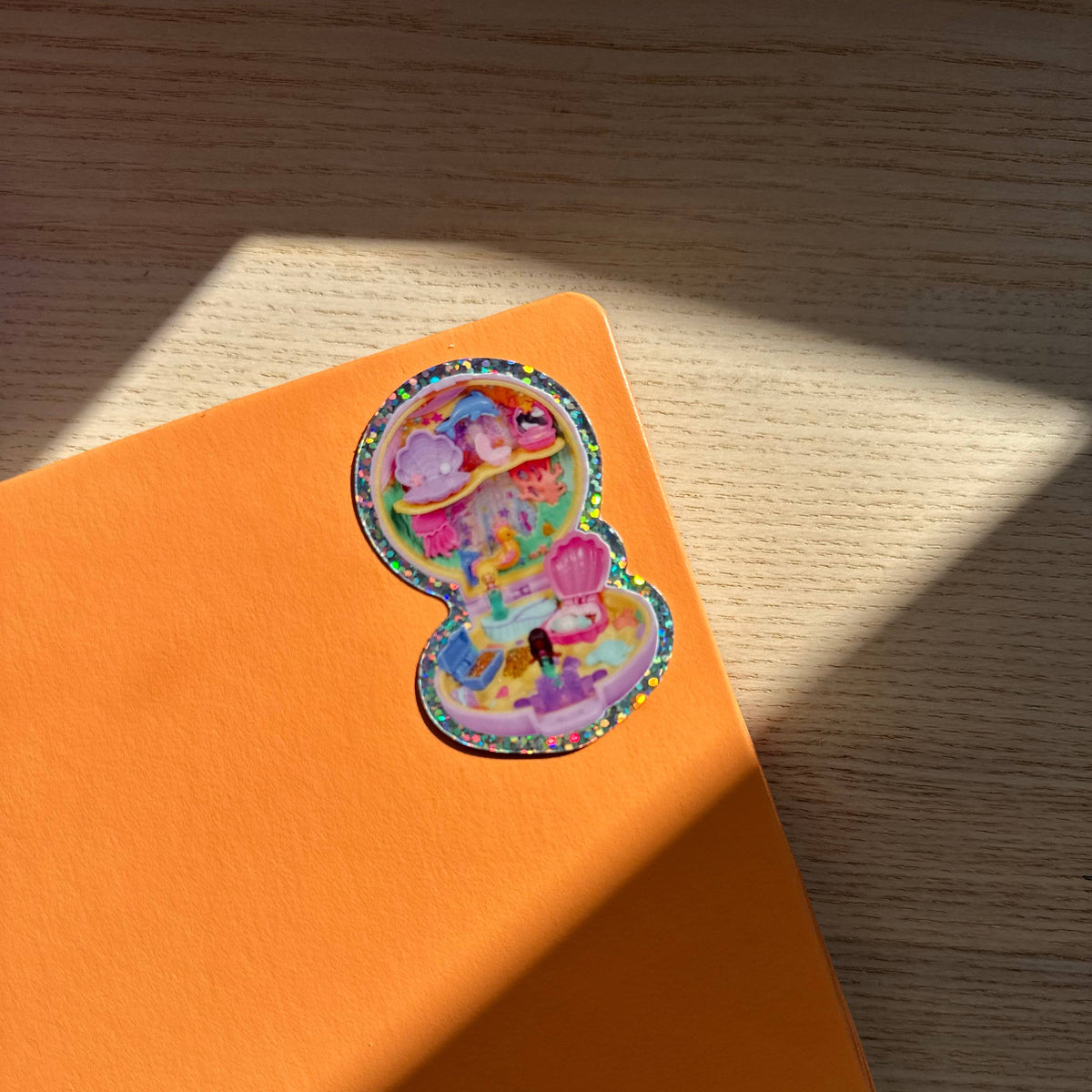Polly Pocket Mermaid Glitter Vinyl Sticker