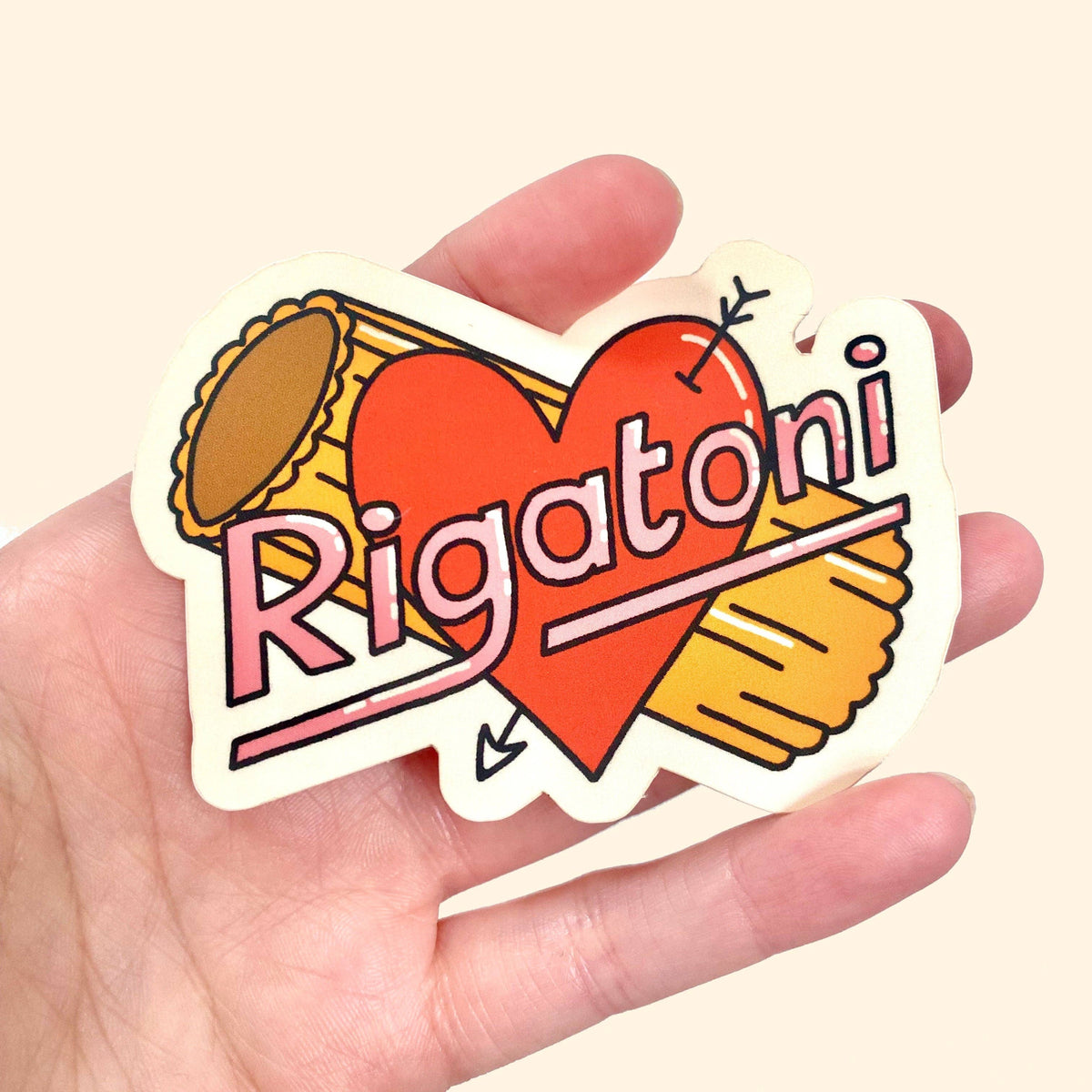 Rigatoni Die Cut Sticker
