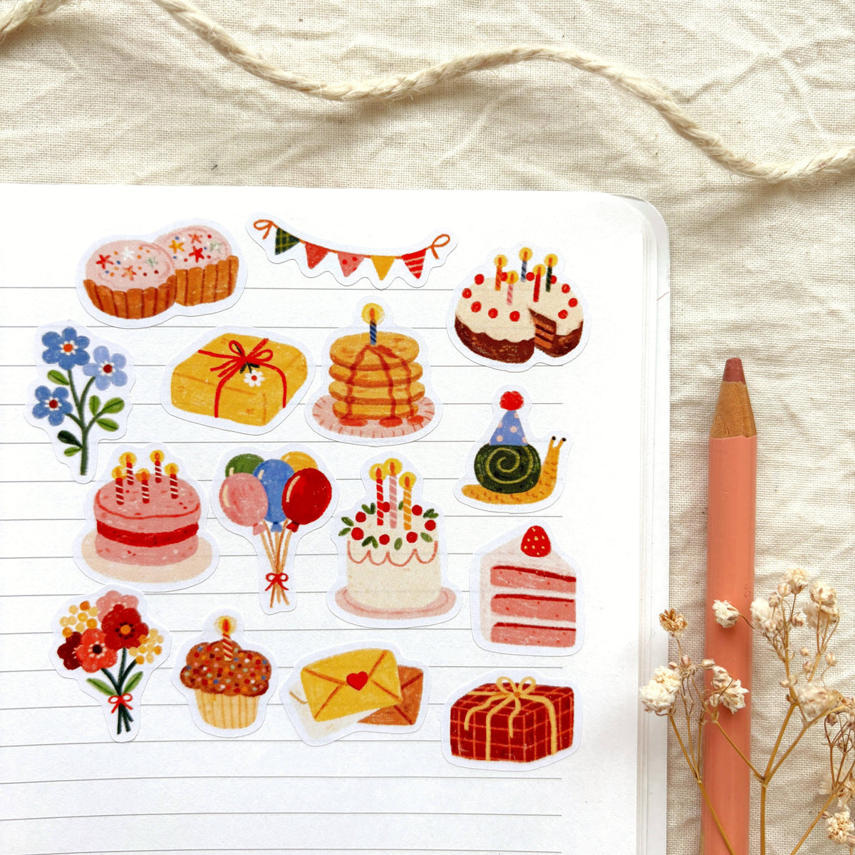 Happy Birthday - Sticker Sheet
