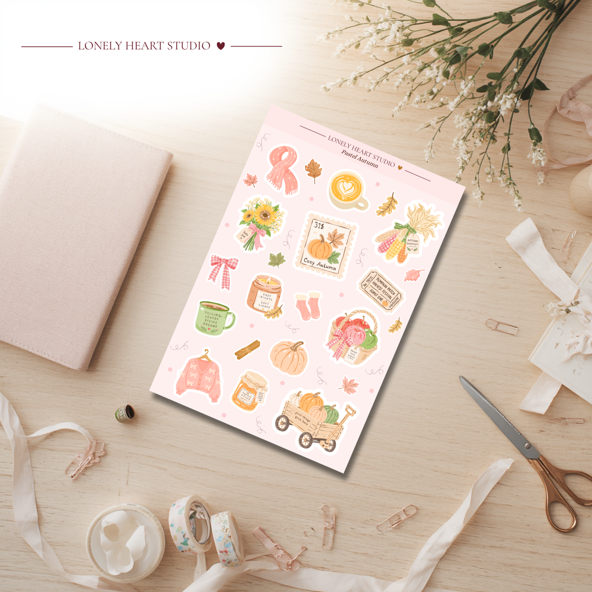 Pastel Autumn Sticker Sheet